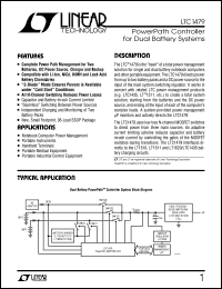 LTC1479 datasheet: PowerPath Controller for Dual Battery Systems LTC1479