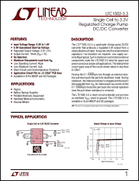LTC1502-3.3 datasheet: Single Cell to 3.3V  Regulated Charge Pump  DC/DC Converter LTC1502-3.3