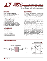 LTC1503-2 datasheet: High Efficiency Inductorless Step-Down DC/DC Converter LTC1503-2