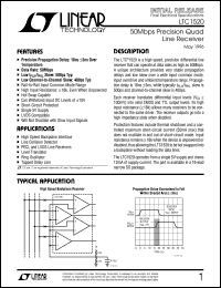 LTC1520 datasheet: 50Mbps Precision Quad Line Receiver LTC1520