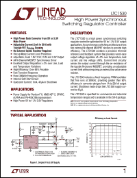 LTC1530 datasheet: High Power Synchronous Switching Regulator Controller LTC1530