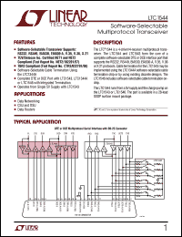 LTC1544 datasheet: Software-Selectable Multiprotocol Transceiver LTC1544
