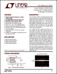 LTC1550L datasheet: Low Noise, Switched Capacitor Regulated Voltage Inverters LTC1550L