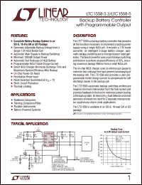 LTC1558-5 datasheet: Backup Battery Controller with Programmable Output LTC1558-5