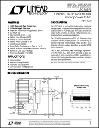 LTC1657L datasheet: Parallel 16-Bit Rail-to-Rail Micropower DAC LTC1657L