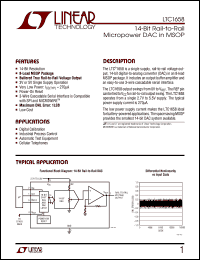 LTC1658 datasheet: 14-Bit Rail-to-Rail  Micropower DAC LTC1658