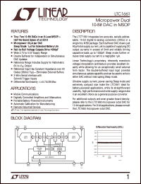 LTC1661 datasheet: Micropower Dual  10-Bit DAC in MSOP LTC1661