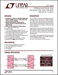 LTC1690 datasheet: Differential Driver and Receiver Pair with Fail-Safe  Receiver Output LTC1690