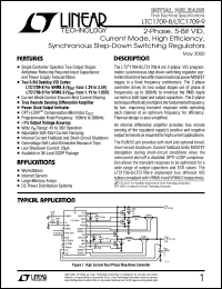 LTC1709-8 datasheet: 2-Phase, 5-Bit VID,  Current Mode, High Efficiency, Synchronous Step-Down Switching Regulators LTC1709-8