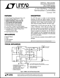 LTC1729 datasheet: Li-Ion Battery Charger Termination Controllers LTC1729