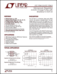 LTC1754-3.3 datasheet: Micropower, Regulated 3.3V/5V Charge Pump with  Shutdown in SOT-23 LTC1754-3.3