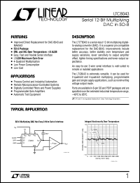 LTC8043 datasheet: Serial 12-Bit Multiplying DAC in SO-8 LTC8043