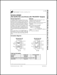 DS3691M datasheet: RS-422/RS-423 Line Drivers With TRI-STATE Outputs DS3691M