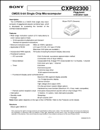CXP82300 datasheet: CMOS 8-bit Single Chip Microcomputer(Piggyback/evaluator type) CXP82300