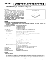 CXP82320 datasheet: CMOS 8-bit Single Chip Microcomputer CXP82320