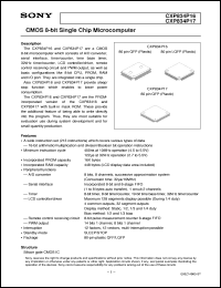 CXP834P16 datasheet: CMOS 8-bit Single Chip Microcomputer CXP834P16