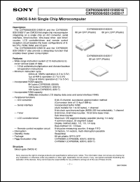 CXP83508 datasheet: CMOS 8-bit Single Chip Microcomputer CXP83508