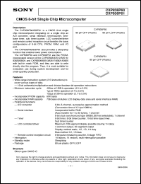 CXP836P61 datasheet: CMOS 8-bit Single Chip Microcomputer CXP836P61