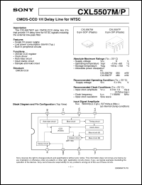 CXL5507M datasheet: CMOS-CCD 1H Delay Line for NTSC CXL5507M