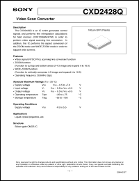 CXD2428Q datasheet: Video Scan Converter CXD2428Q