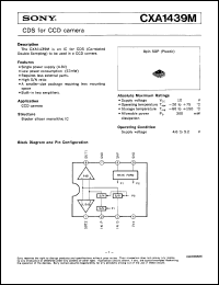 CXA1439M datasheet: CDS for CCD camera CXA1439M