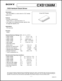 CXD1268M datasheet: CCD Vertical Clock Driver CXD1268M