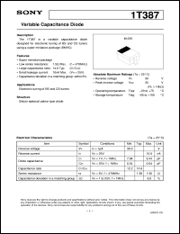 1T387 datasheet: Variable Capacitance Diode 1T387