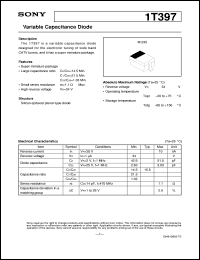 1T397 datasheet: Variable Capacitance Diode 1T397