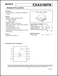 CXA3199TN datasheet: Wideband Pre-amplifier CXA3199TN