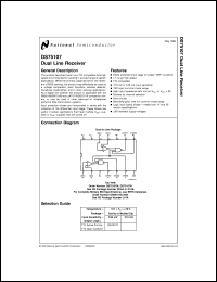 DS75107M datasheet: Dual Line Receiver DS75107M