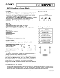 SLD322XT datasheet: 0.5W High Power Laser Diode SLD322XT