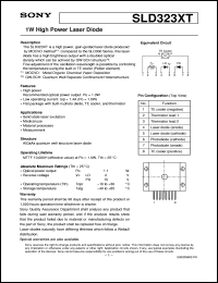 SLD323XT datasheet: 1W High Power Laser Diode SLD323XT