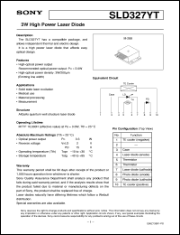 SLD327YT datasheet: 3W High Power Laser Diode SLD327YT