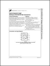 DS75176BM datasheet: Multipoint RS-485/RS-422 Transceivers DS75176BM