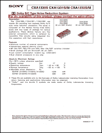 CXA1331S datasheet: Dolby B/C Type Noise Reduction System CXA1331S