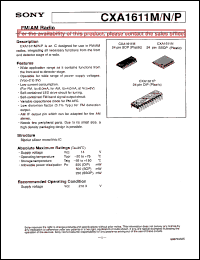 CXA1611N datasheet: FM/AM Radio CXA1611N