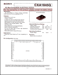 CXA1845Q datasheet: I^2C Bus-Compatible Audio/Video Switch CXA1845Q