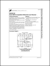 5962-8963001EA datasheet: Dual CMOS Compatible Differential Line Receiver 5962-8963001EA