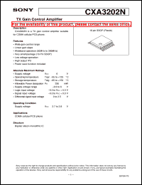 CXA3202N datasheet: TX Gain Control Amplifier CXA3202N