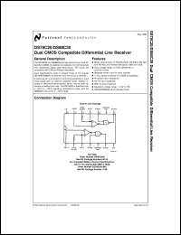 DS78C20J/883 datasheet: Dual CMOS Compatible Differential Line Receivers DS78C20J/883