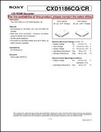 CXD1186CQ datasheet: CD-ROM Decoder CXD1186CQ