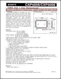 CXP5058 datasheet: CMOS 4-bit 1Chip Microcomputer CXP5058
