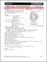 CXP5070 datasheet: CMOS 4-bit 1Chip Microcomputer CXP5070