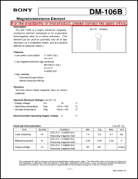 DM-106B datasheet: Magnetoresistance Element DM-106B