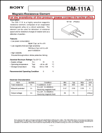 DM-111A datasheet: Magneto-Resistance Element DM-111A