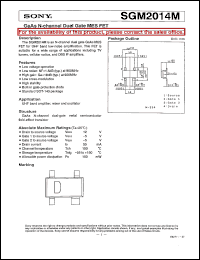 SGM2014M datasheet: GaAs N-channel Dual Gate MES FET SGM2014M