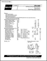 2SA1883 datasheet: PNP epitaxial planar silicon transistor, high speed switching application 2SA1883