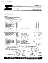 2SA1898 datasheet: PNP epitaxial planar silicon transistor DC/DC converter 2SA1898