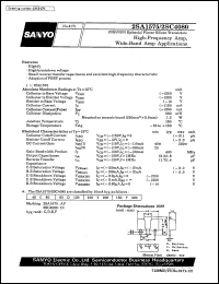 2SA1575 datasheet: PNP epitaxial planar silicon transistor, high-frequency amp, wide-band amp application 2SA1575