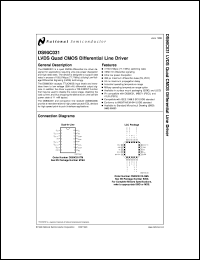 DS90C031TM datasheet:  LVDS Quad CMOS Differential Line Driver DS90C031TM